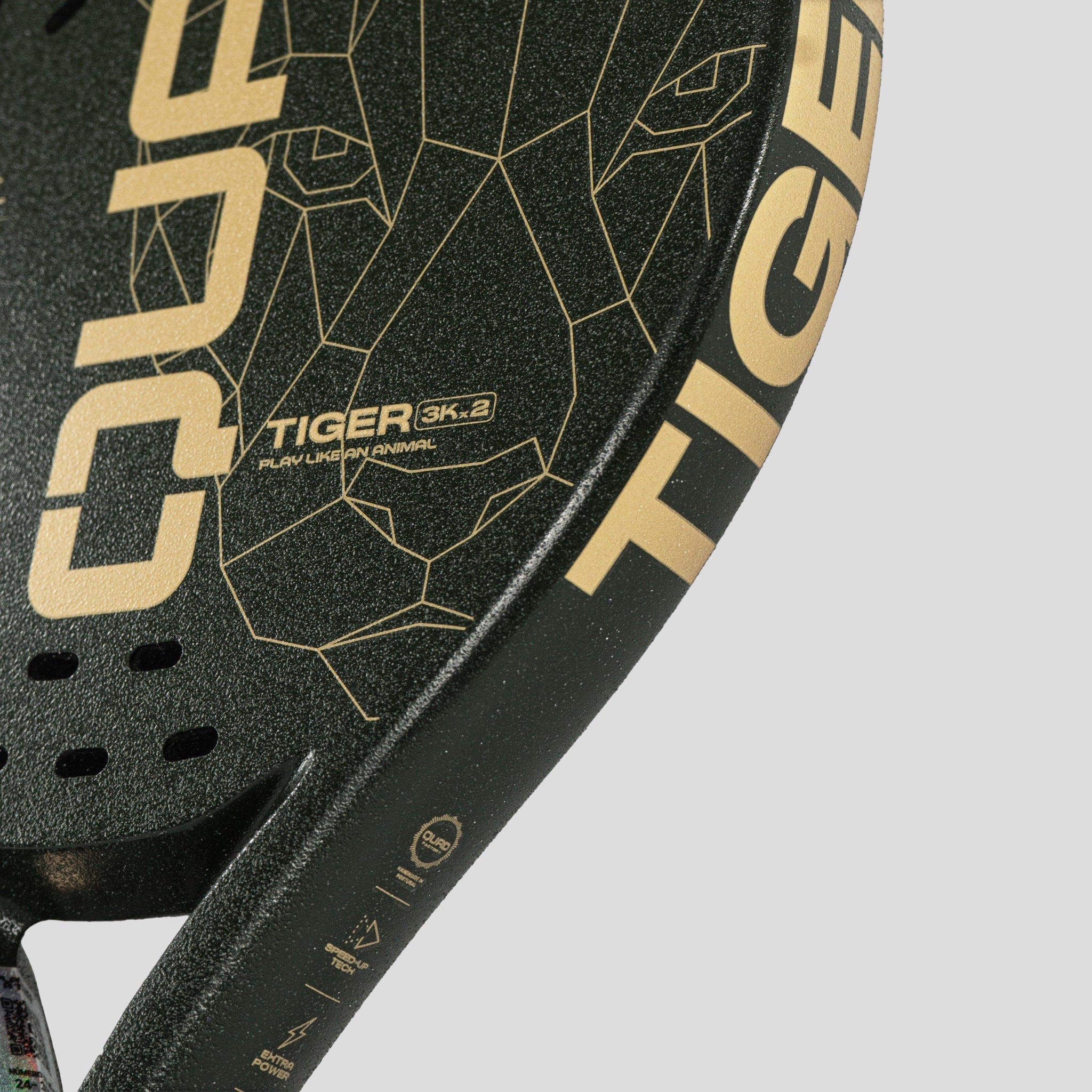 QUAD Tiger Padel Racket side detail