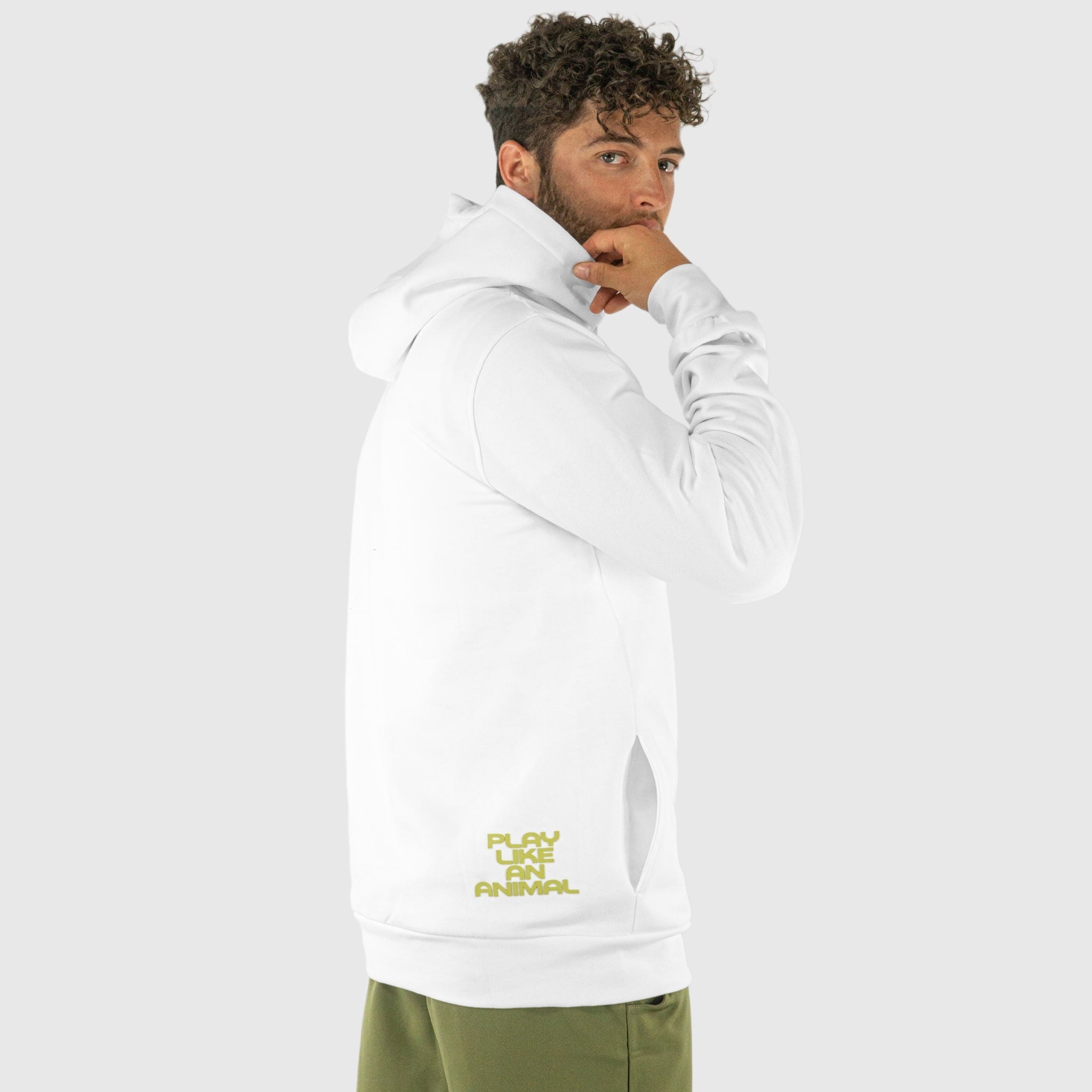 Quad Padel Comfy hoodie white right side