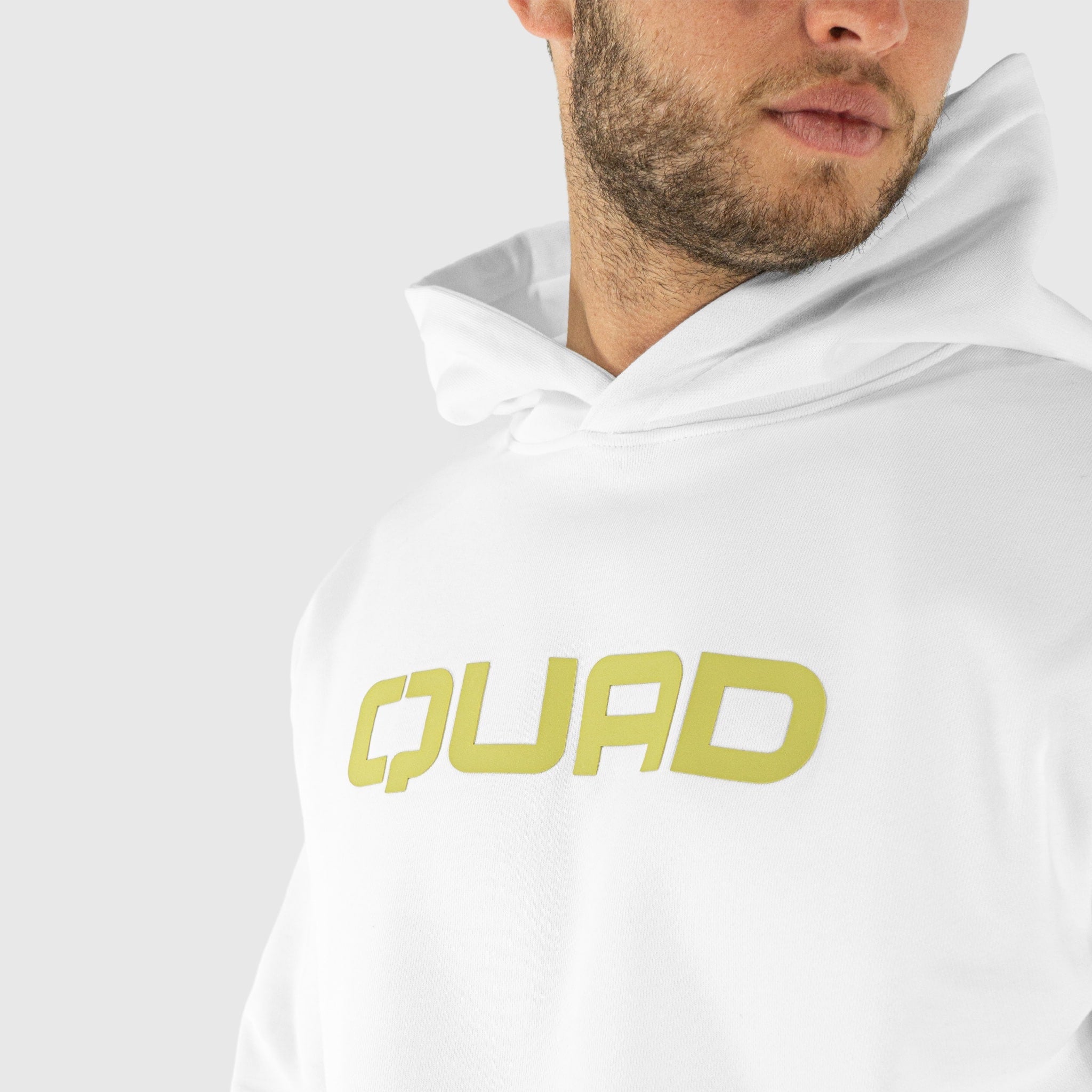 Quad Padel Comfy hoodie white front logo detail