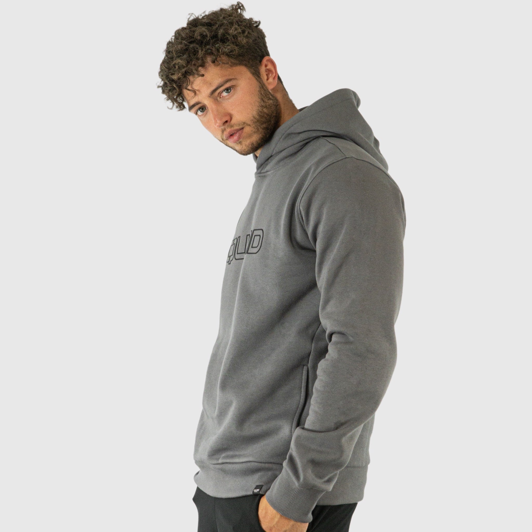 Quad Padel Essential hoodie grey side