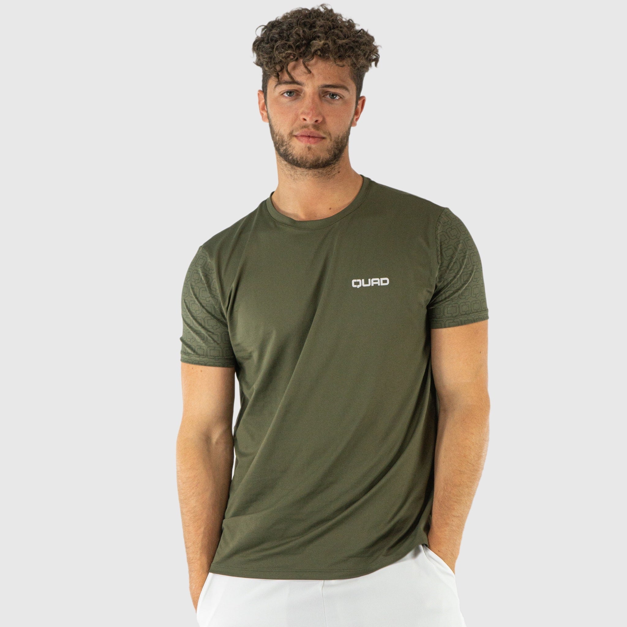 Quad Padel Match T-Shirt green front side