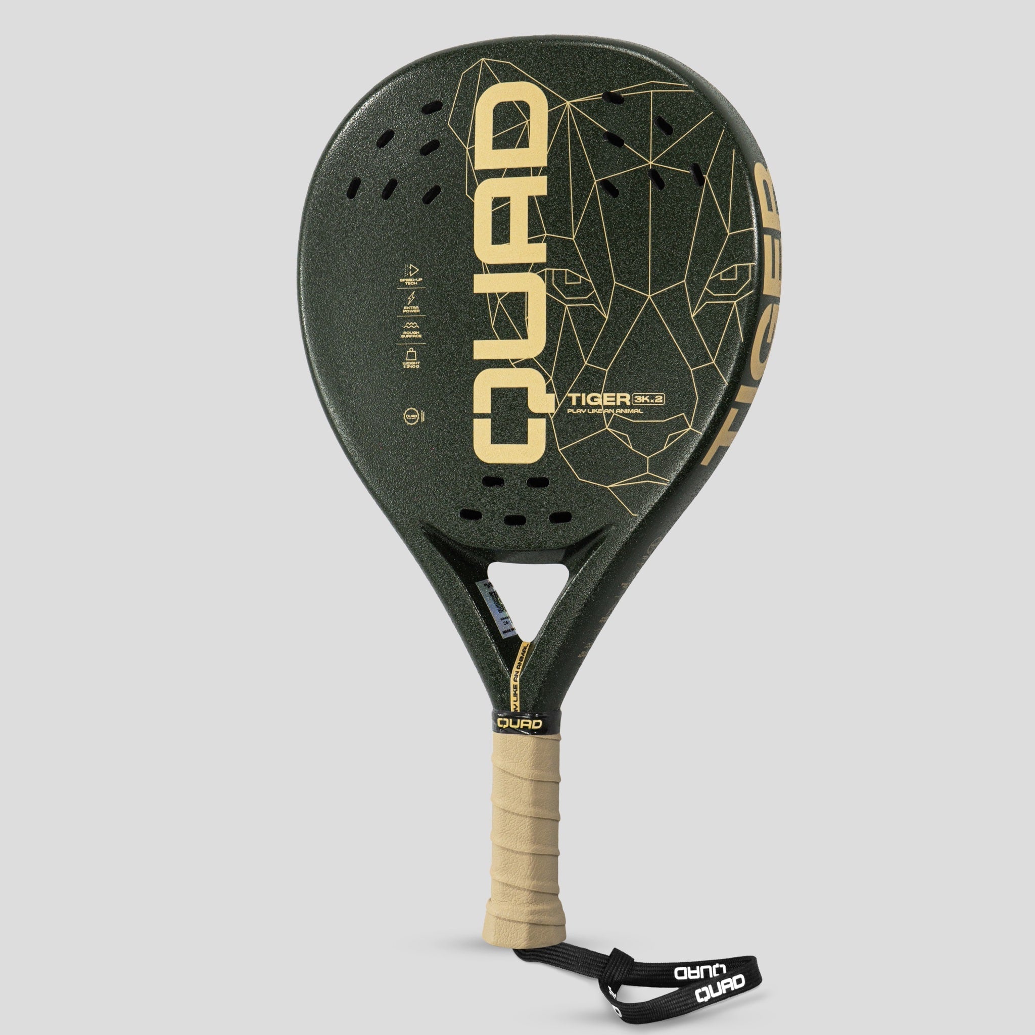 QUAD Tiger Padel Racket right side view