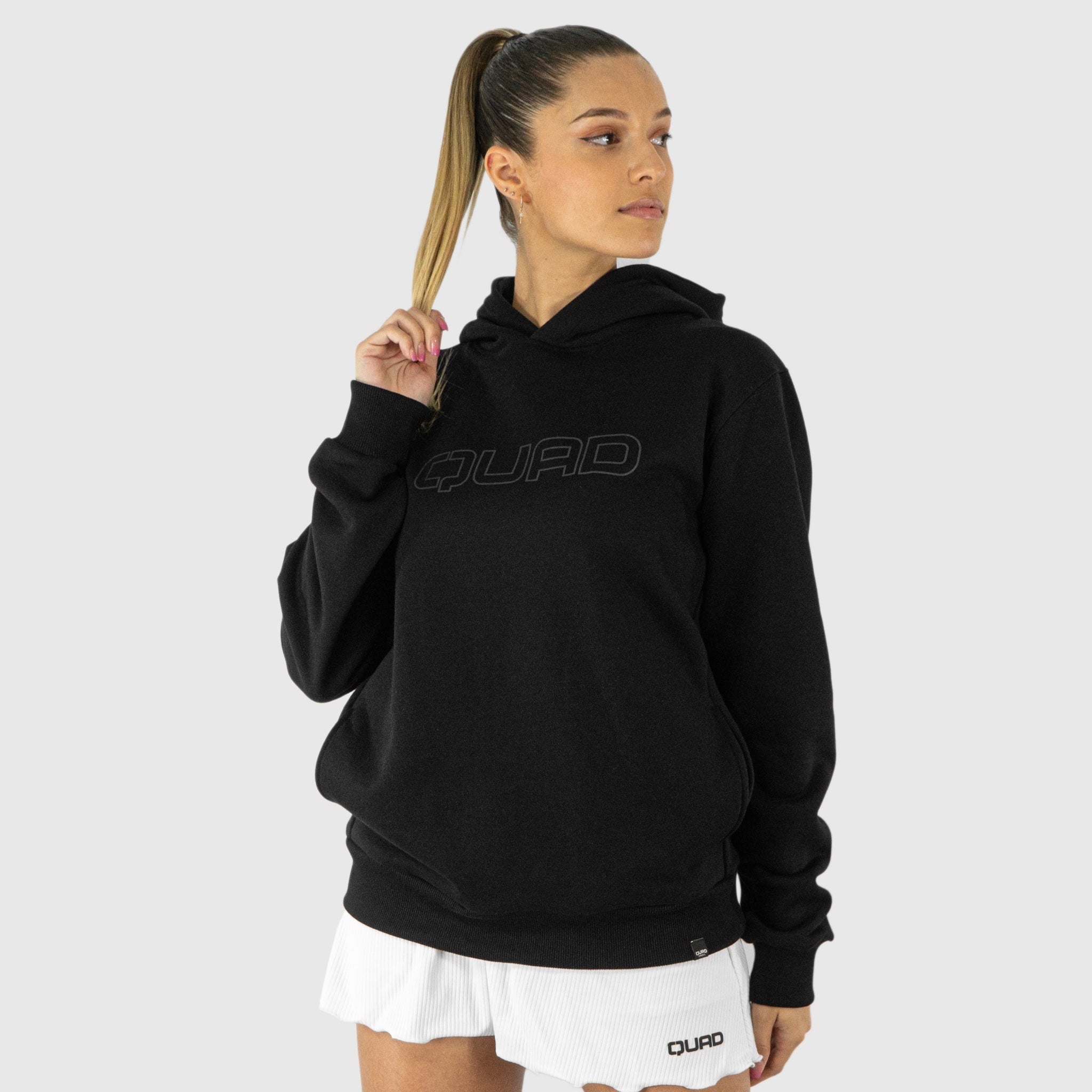 Quad Padel Essential hoodie woman front view
