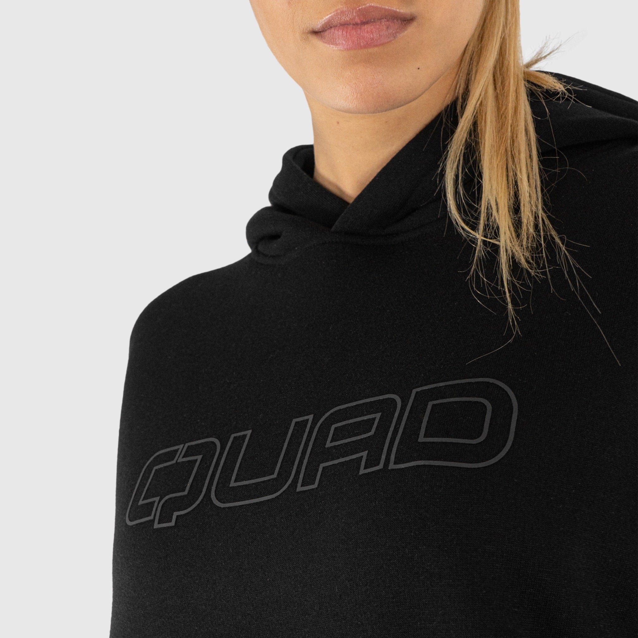 Quad Padel Essential hoodie woman front detail
