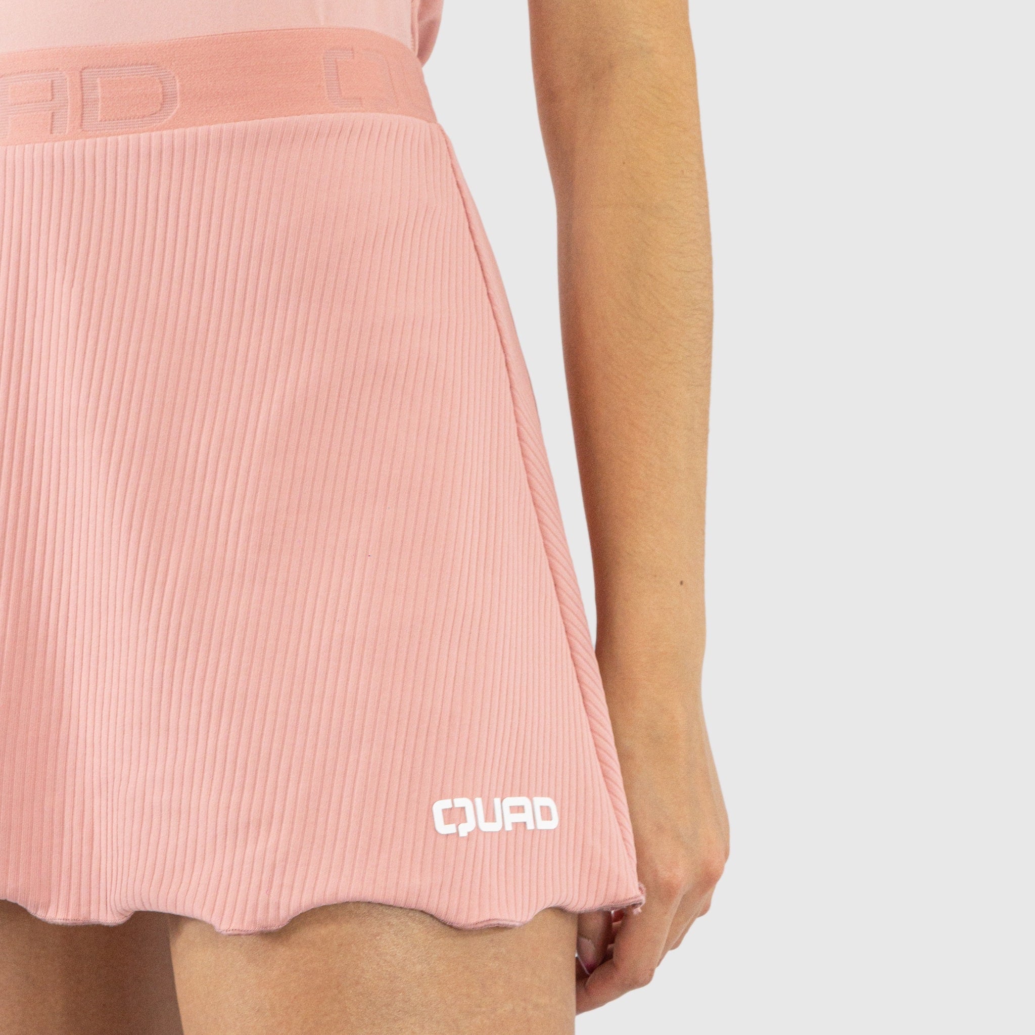 Quad Padel Lightweight Skirt coral left detail