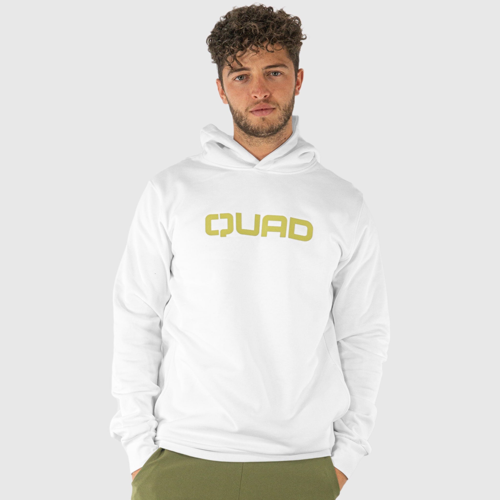 Quad Padel Comfy hoodie white front