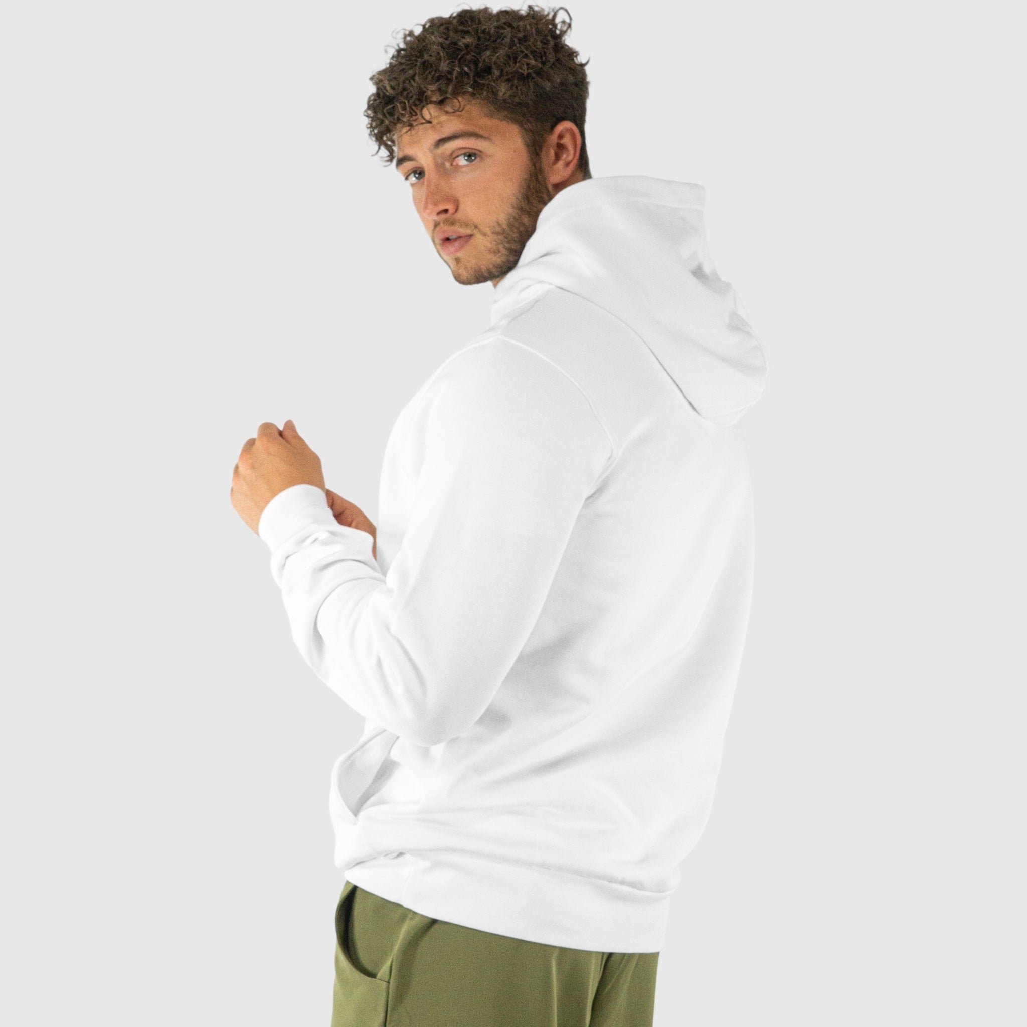 Quad Padel Comfy hoodie white left side