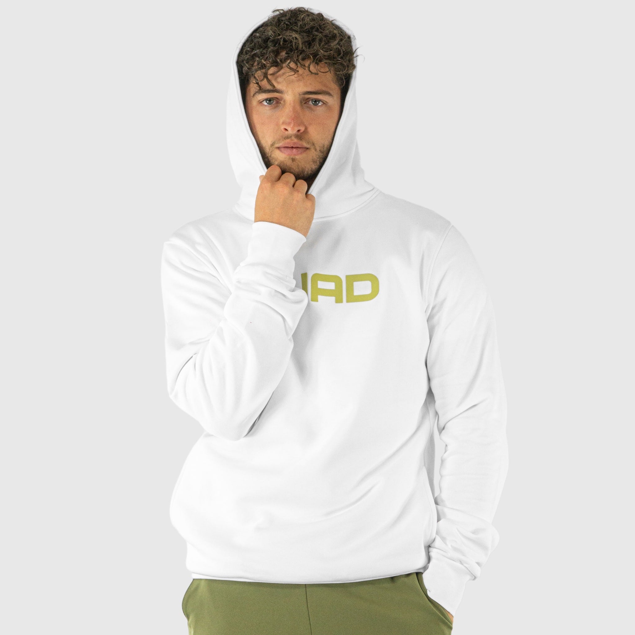 Quad Padel Comfy hoodie white front detail