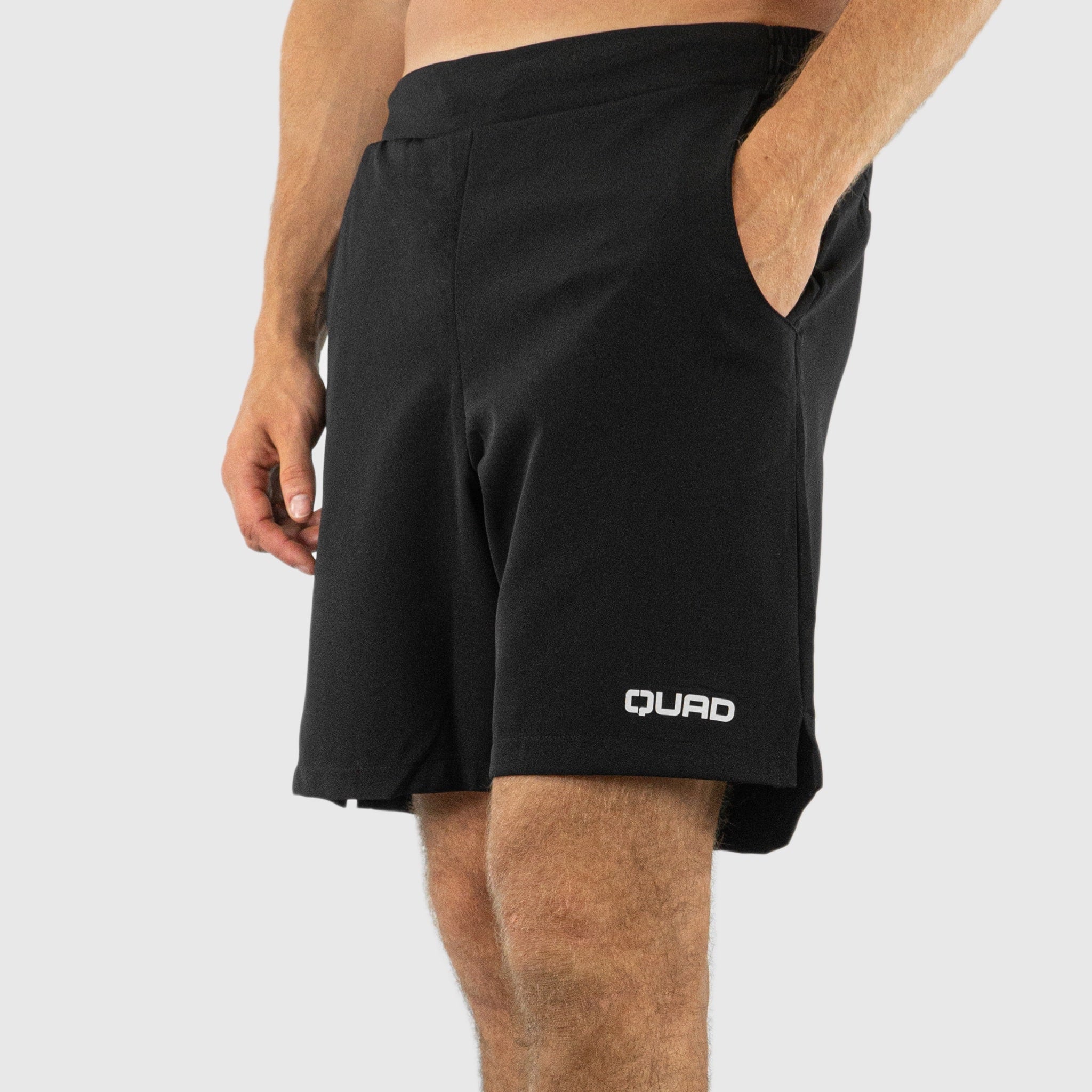 Quad Padel Court shorts black side view