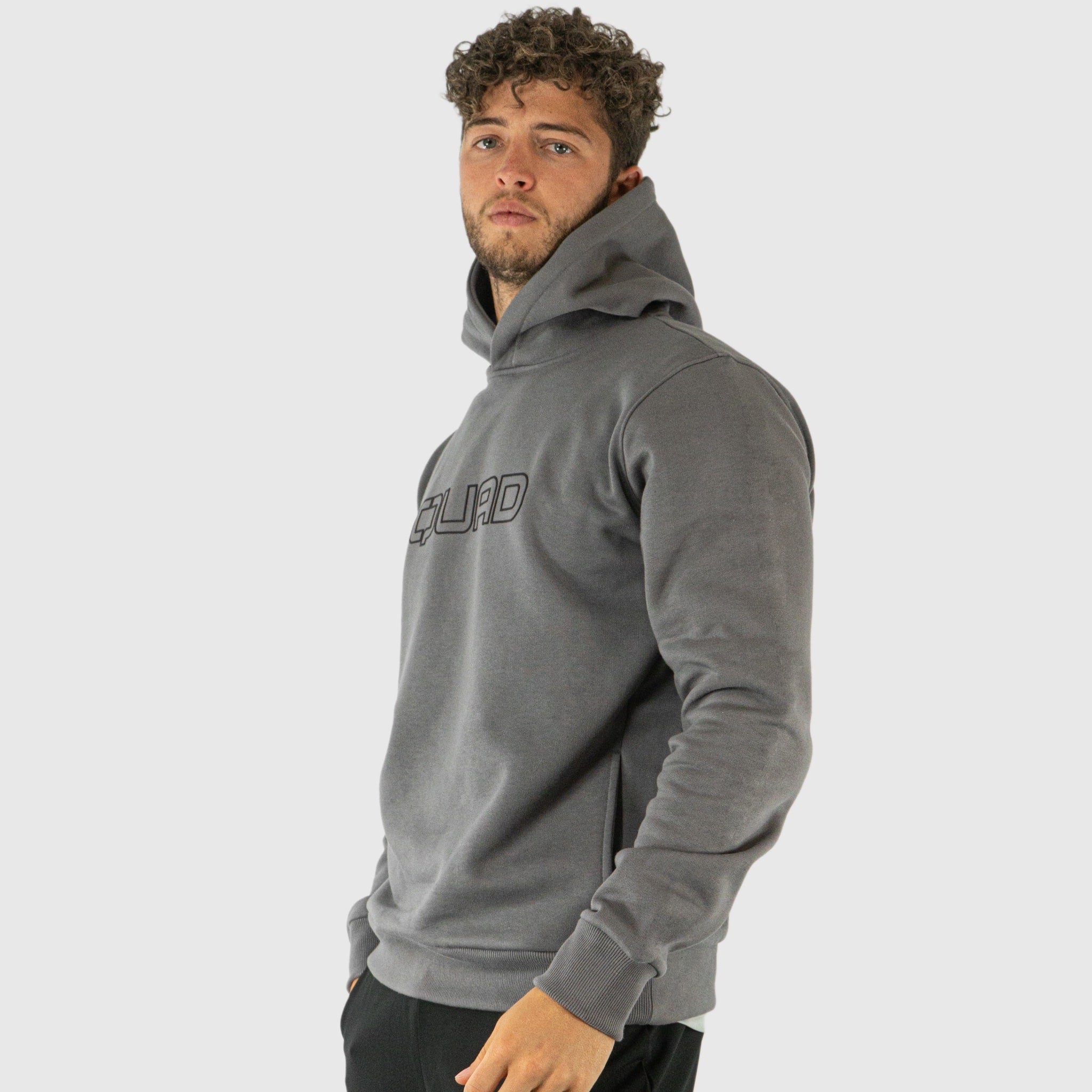 Quad Padel Essential hoodie grey front side