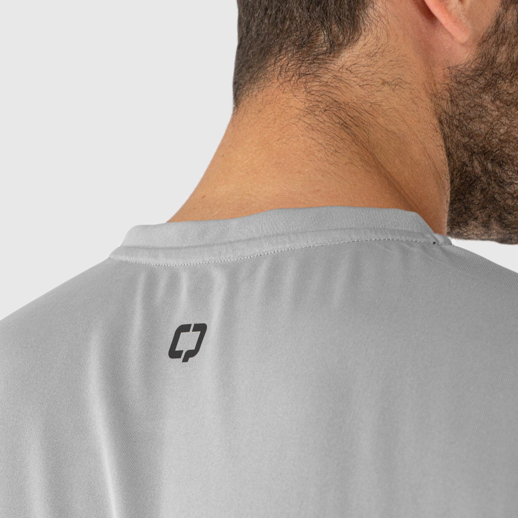 Quad Padel Essential T-Shirt grey logo back