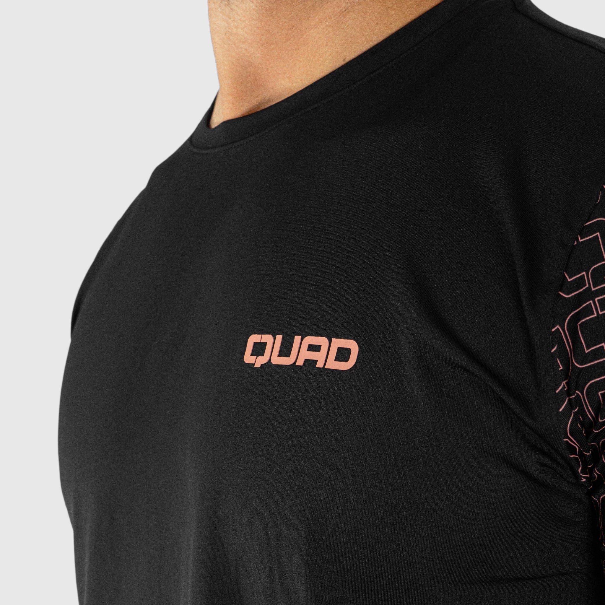 Quad Padel Match T-shirt black logo detail