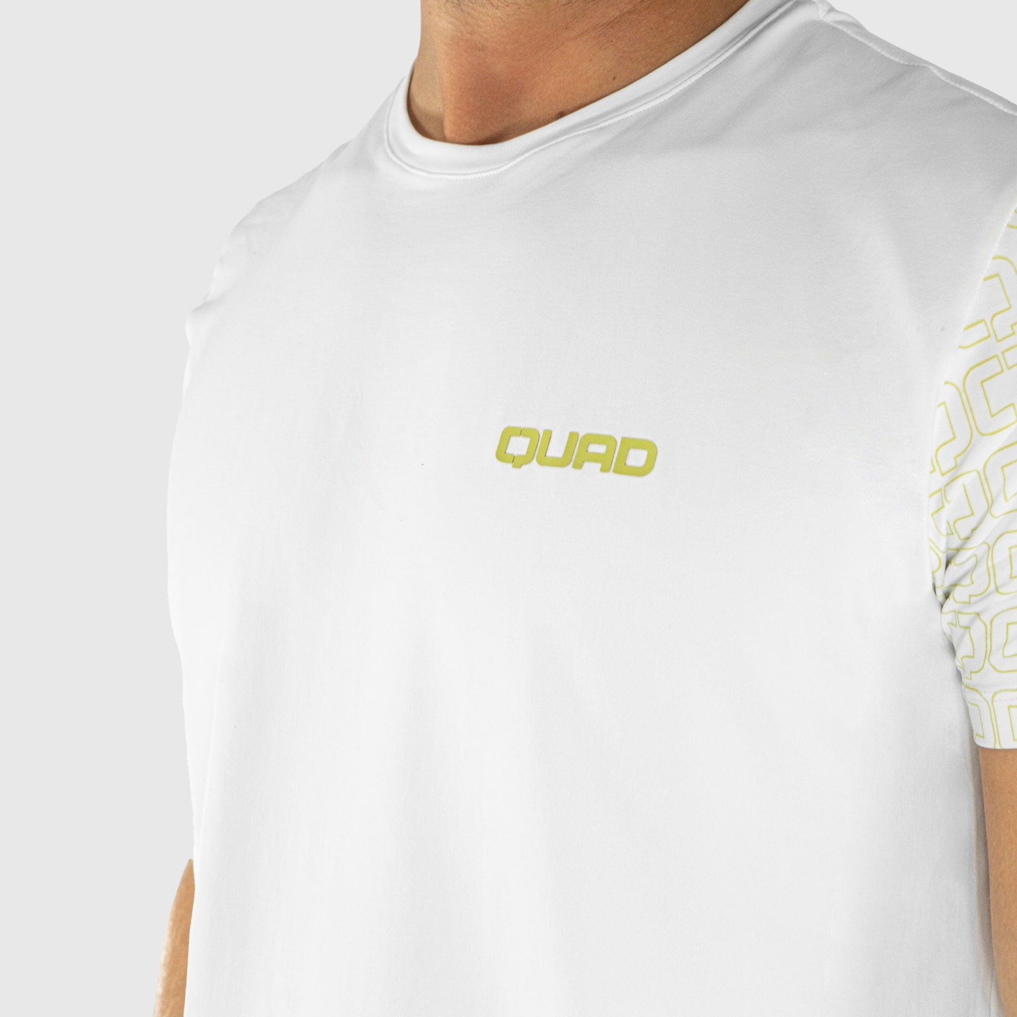 Quad Padel Match T-shirt white logo detail