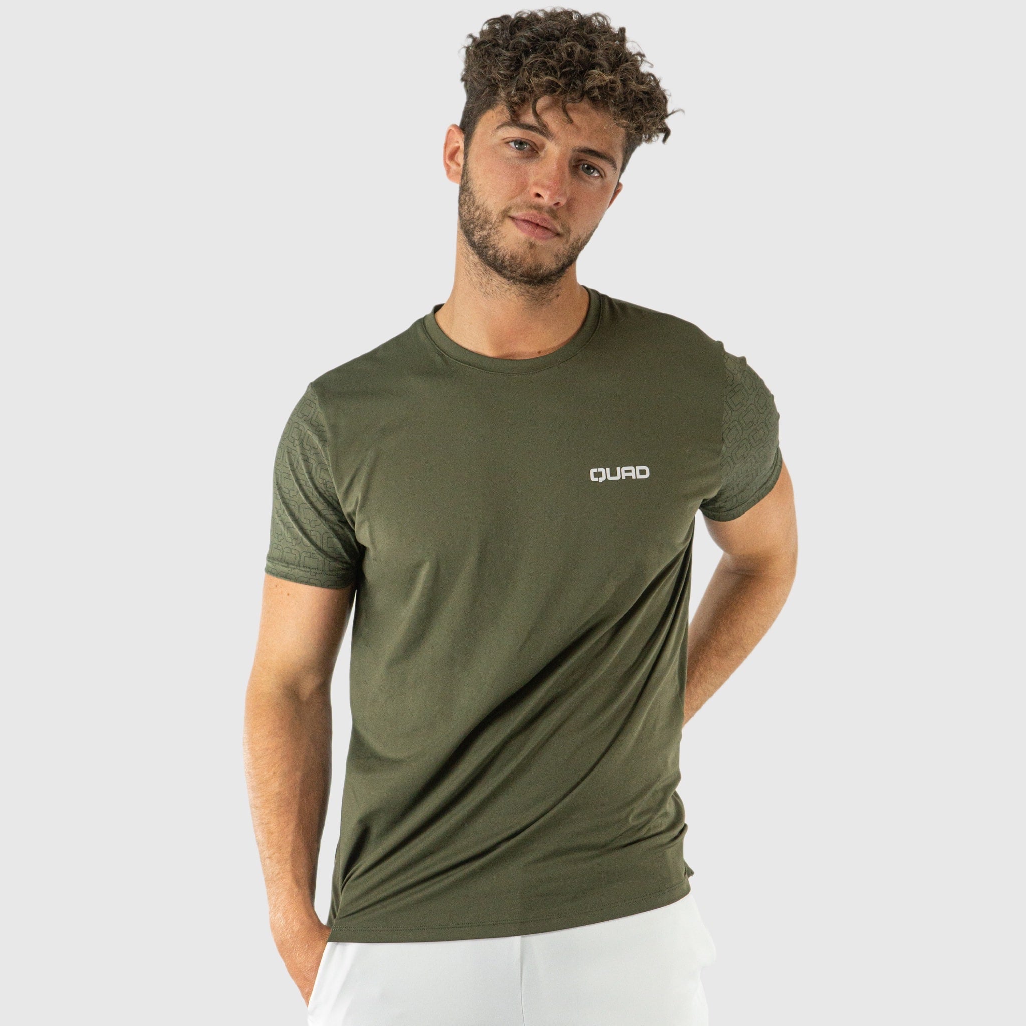Quad Padel Match T-Shirt green front side