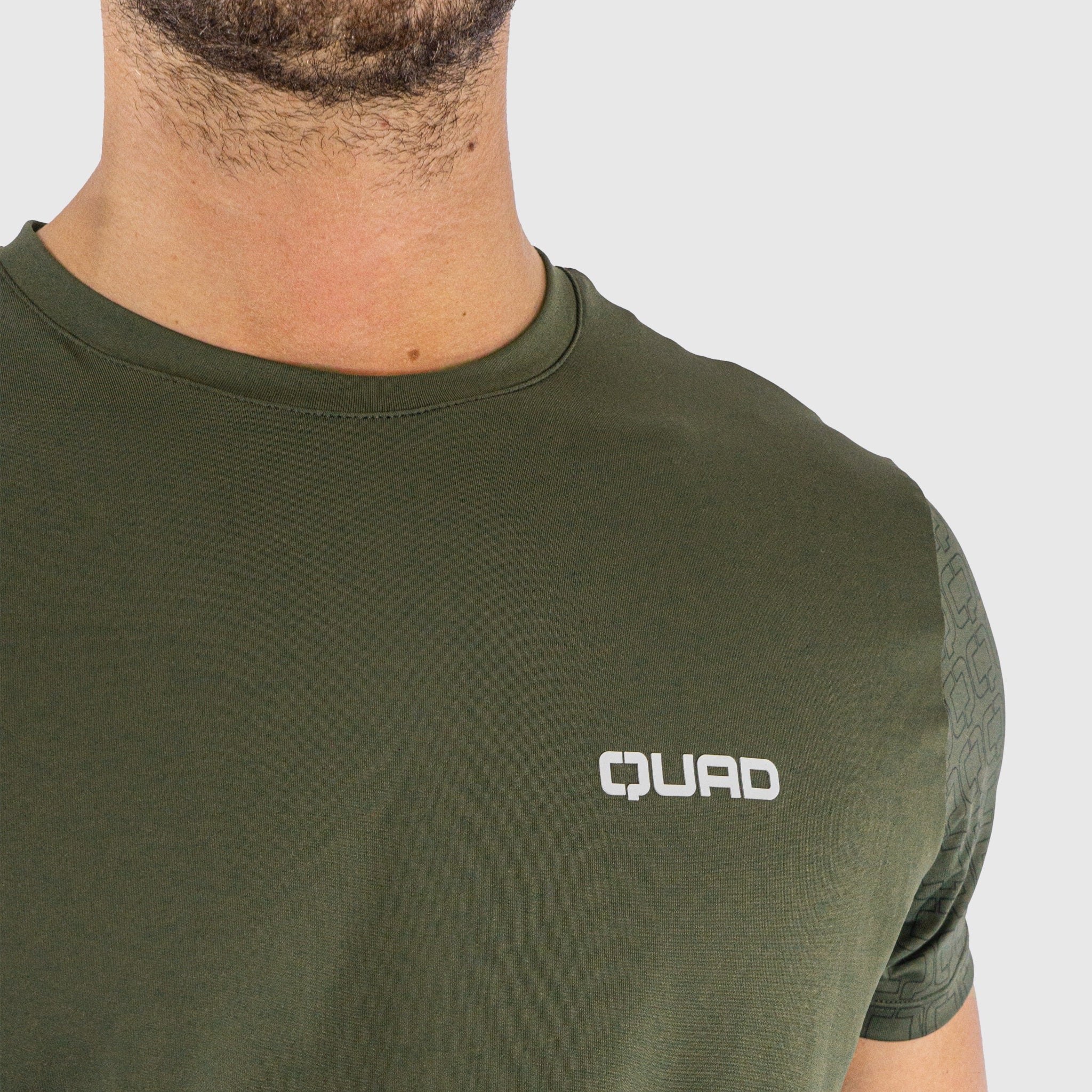 Quad Padel Match T-Shirt green logo detail