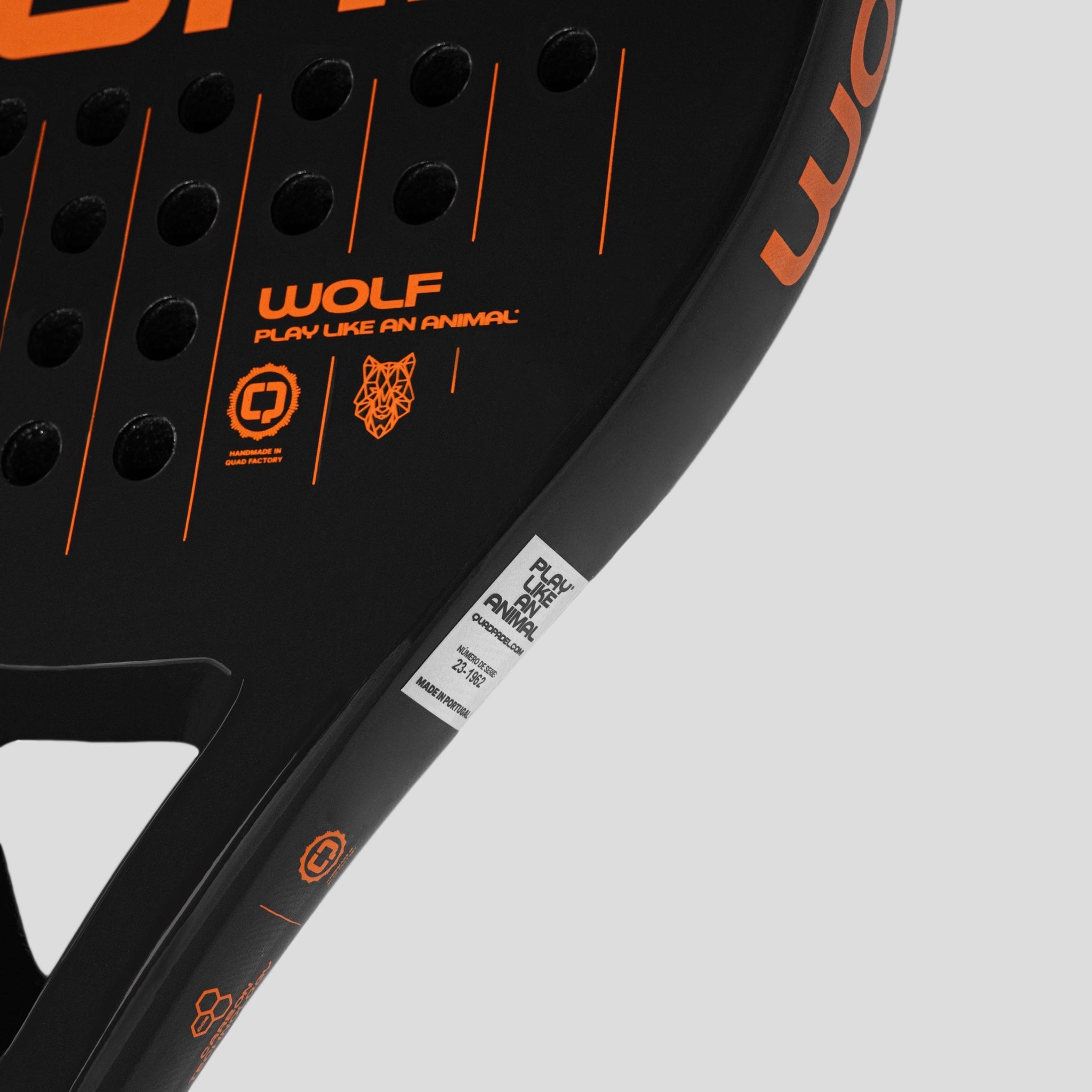 Quad Padel Wolf Racket detail side